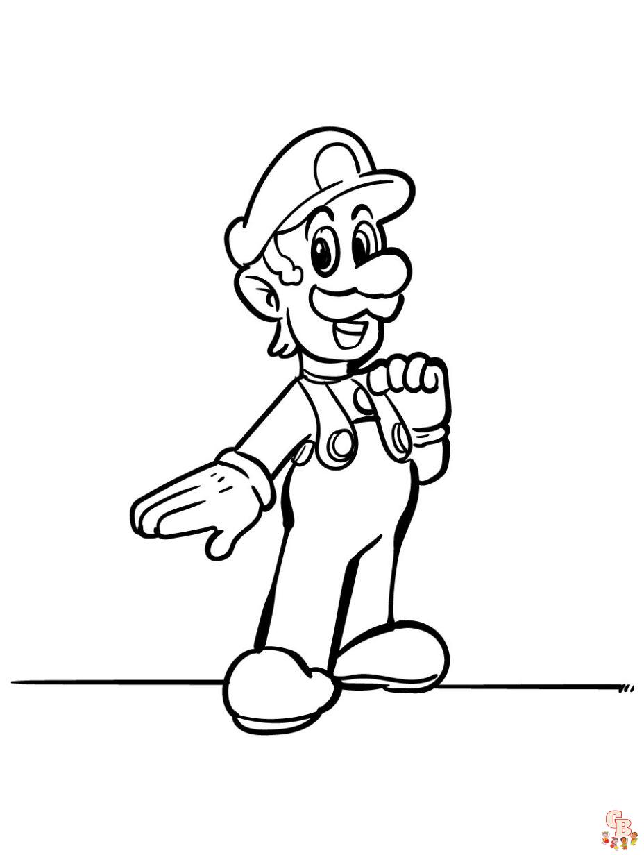 luigi coloring pages free