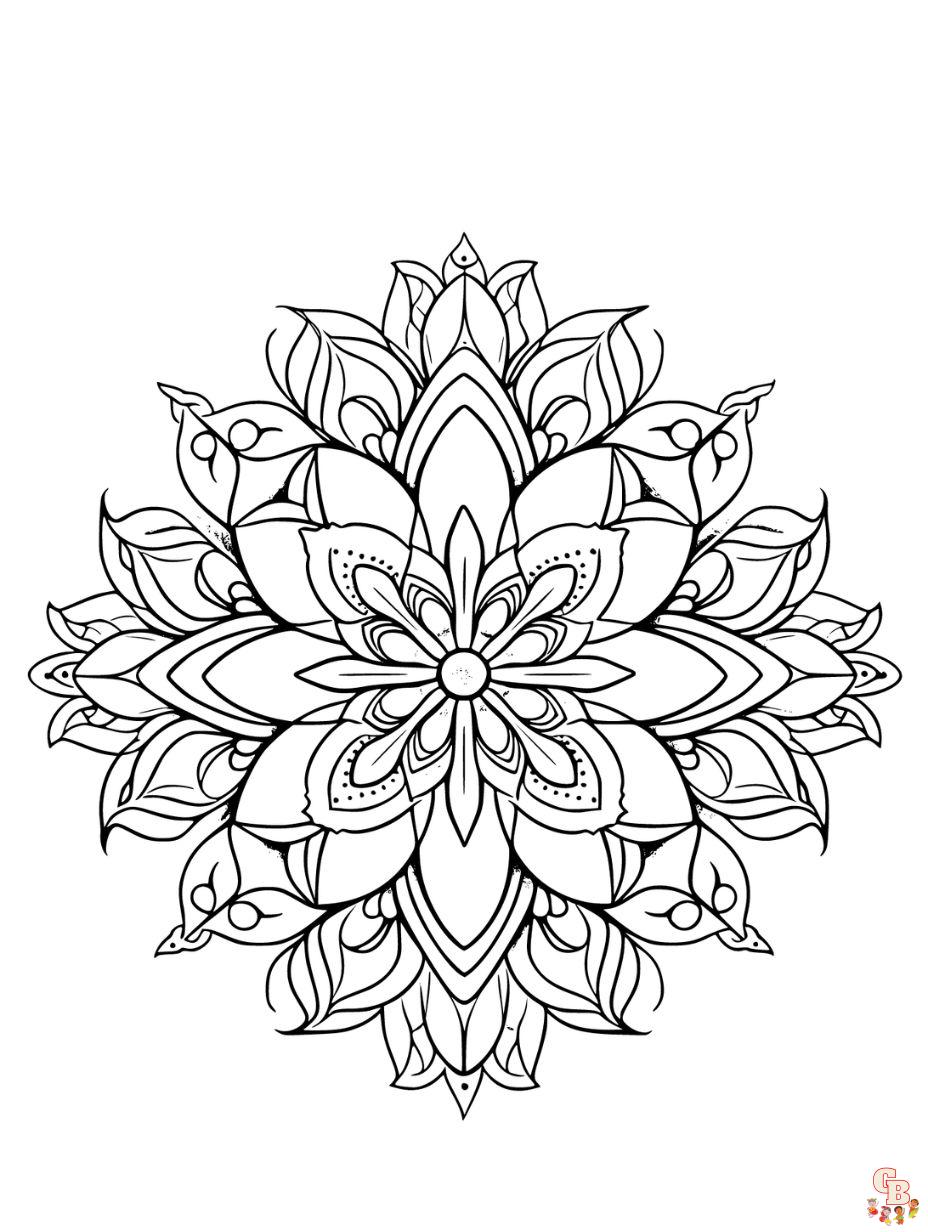 mandala easy coloring pages