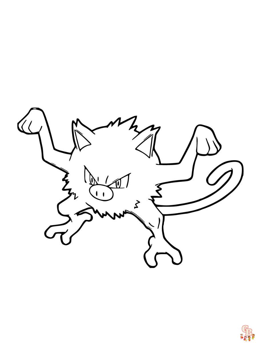 mankey coloring pages