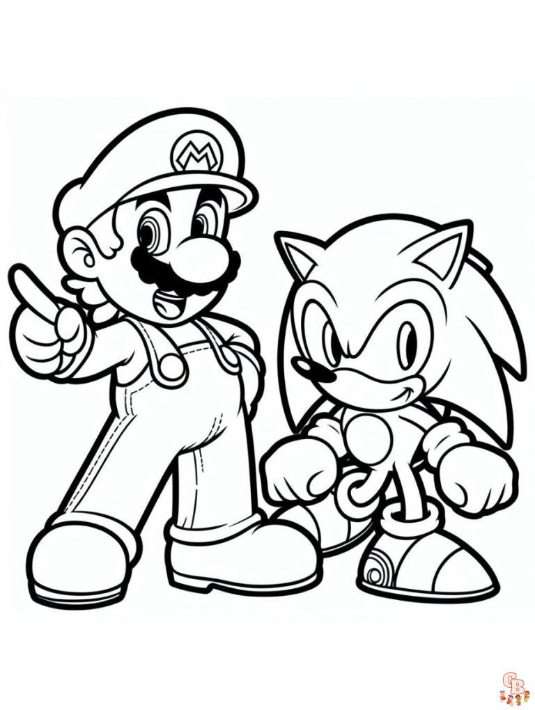 Free Mario Coloring Pages Printable For Kids and Adults