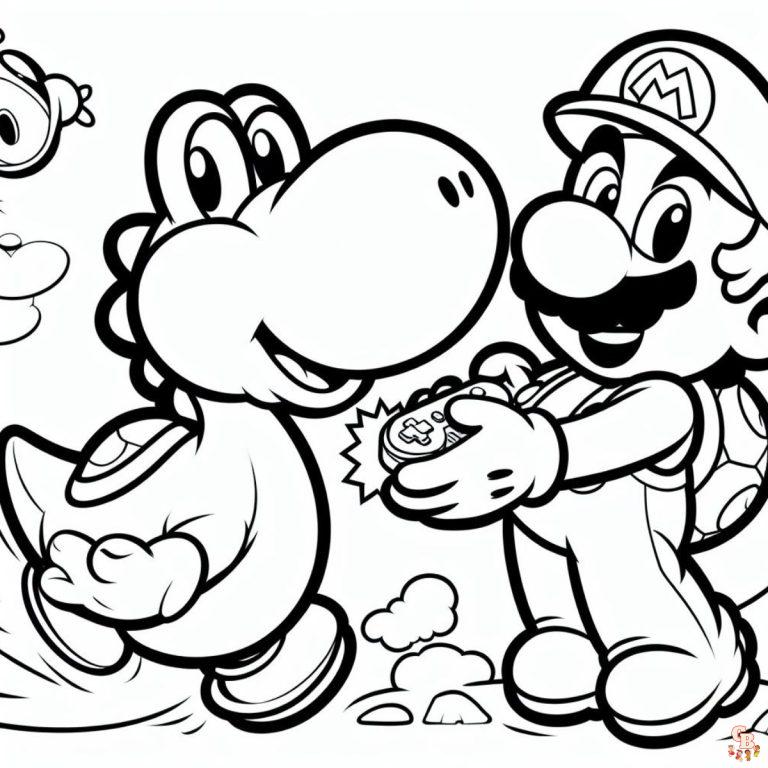 Free Mario Coloring Pages Printable For Kids and Adults