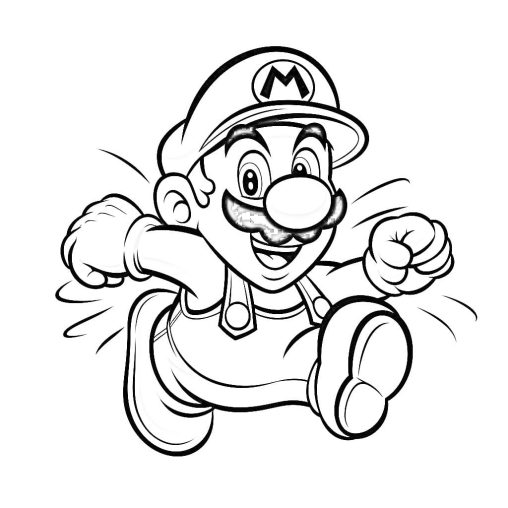 Free Mario Coloring Pages Printable For Kids and Adults