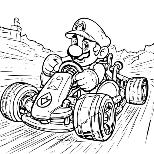 Free Mario Coloring Pages Printable For Kids and Adults