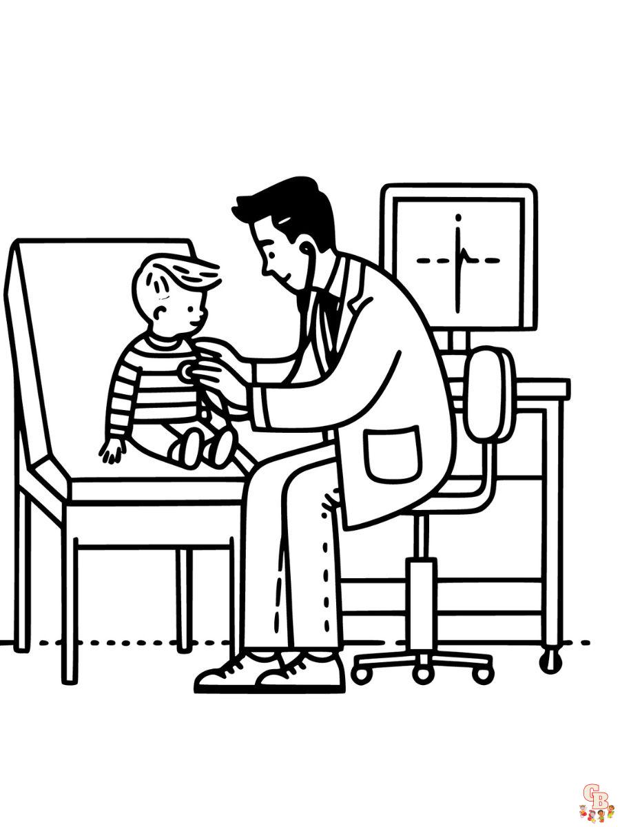 medical doctor coloring pages