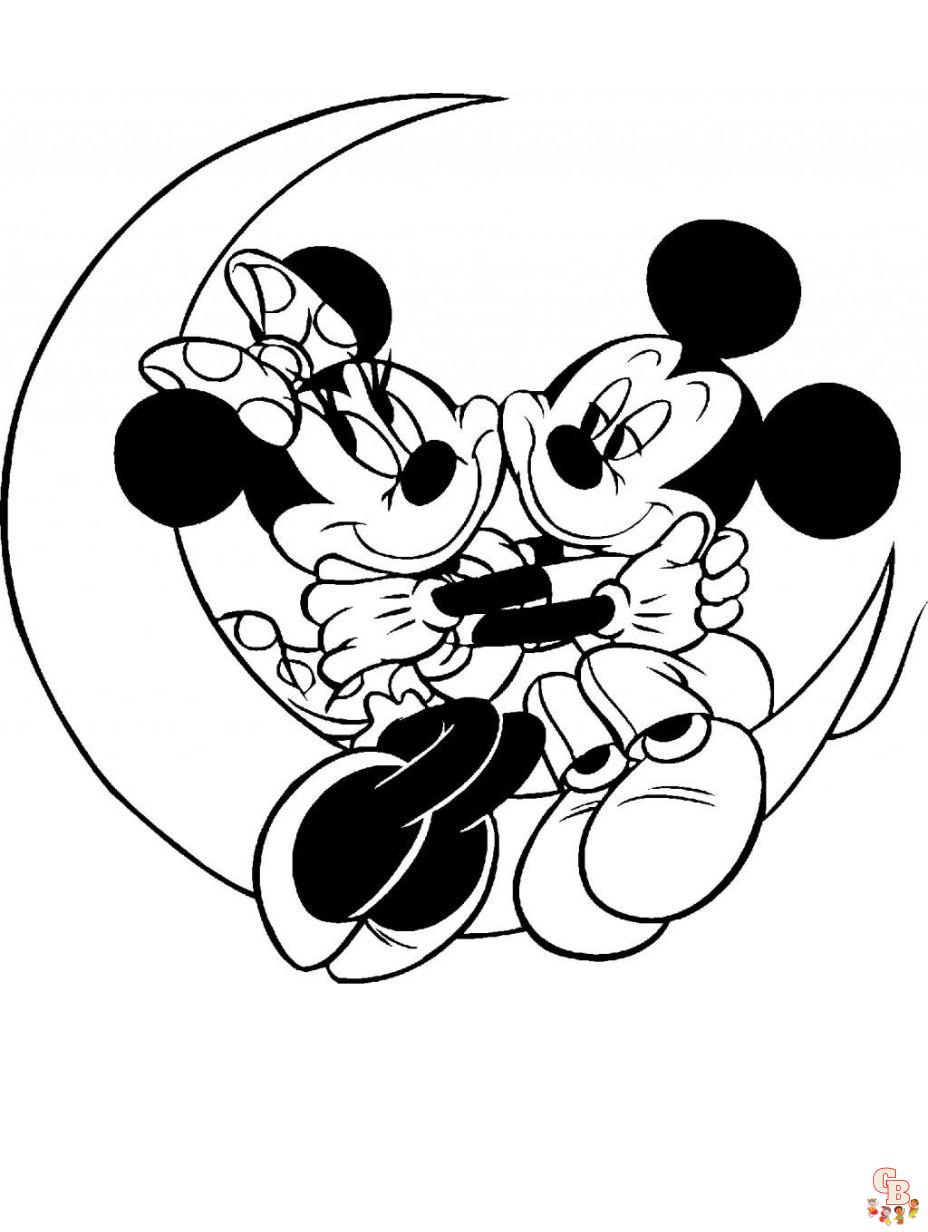 mickey and minnie mouse coloring pages