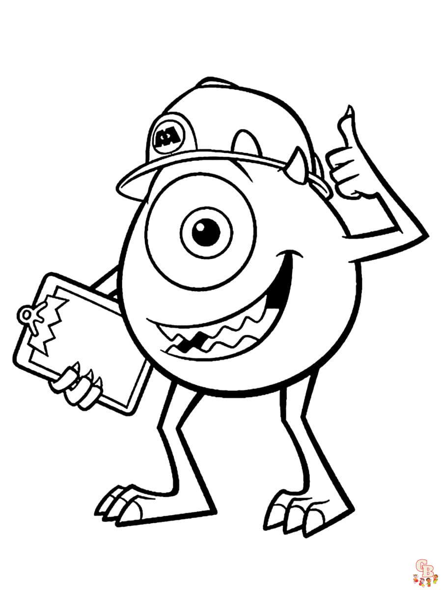 Mike Wazowski Coloring Pages