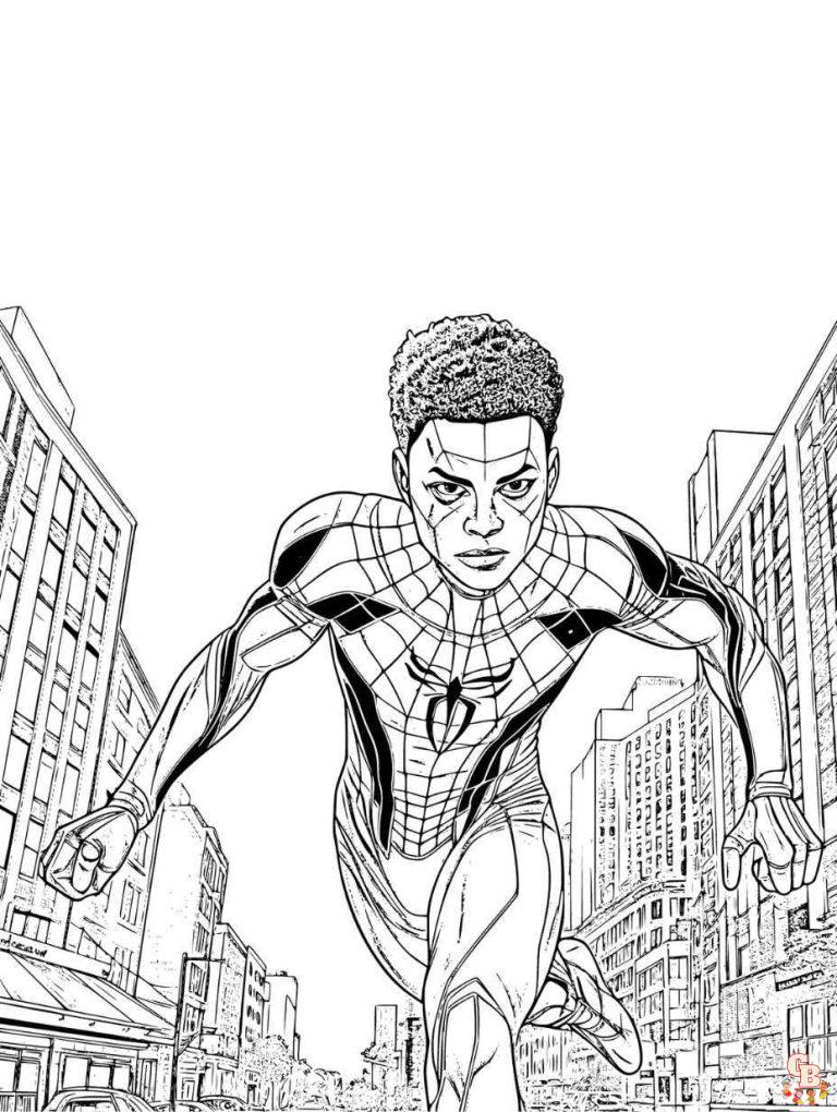 10 Miles Spiderman Coloring Pages: Unleash Your Inner Web-Slinger