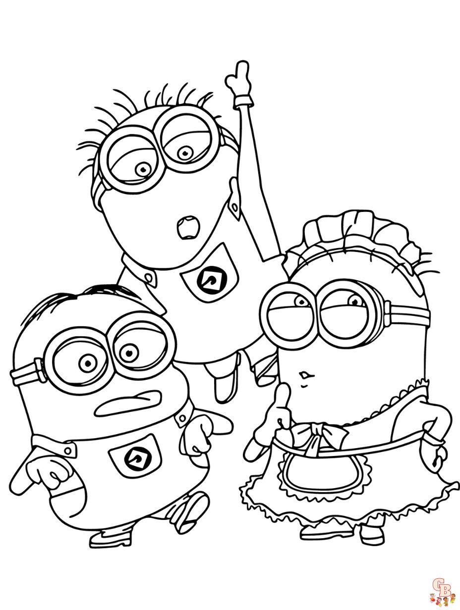 minions coloring page