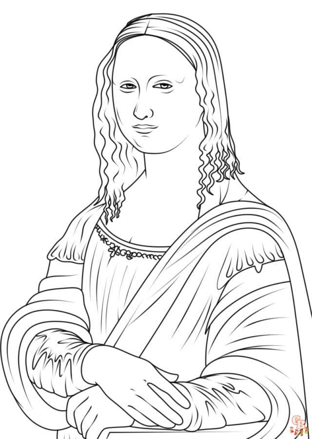 Mona Lisa Coloring Pages