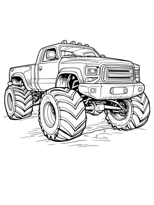 Monster Truck Coloring Pages Free Printable