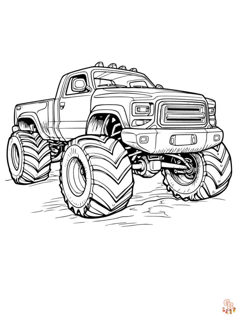 Monster Truck Coloring Pages Free Printable