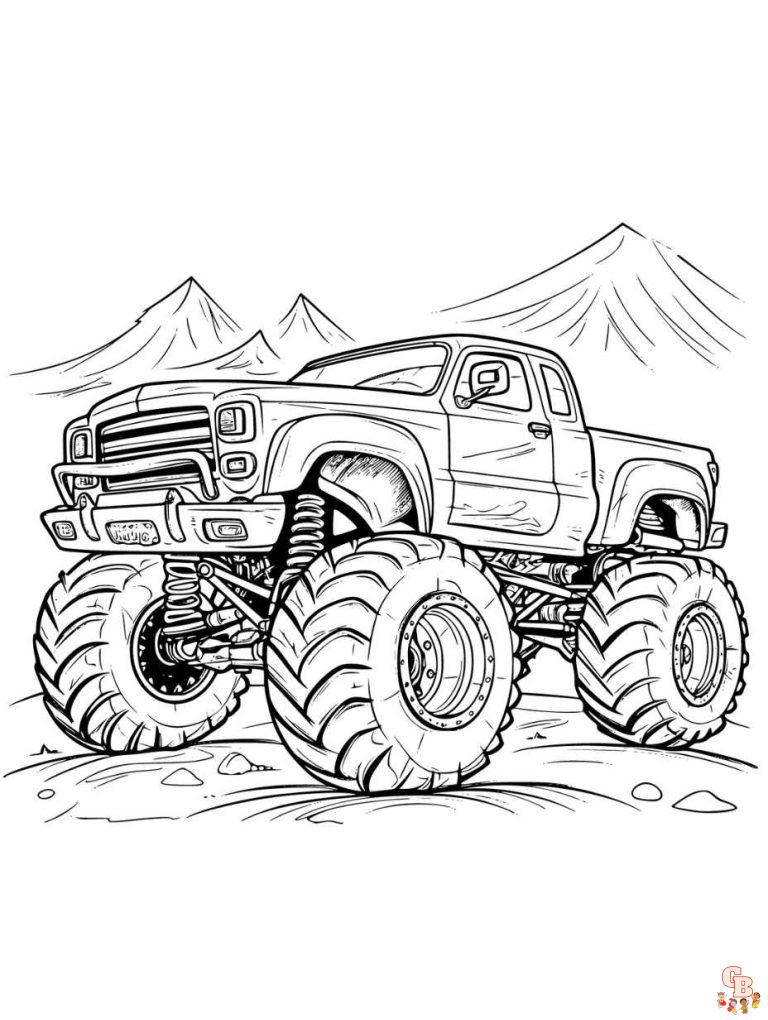 Monster Truck Coloring Pages Free Printable