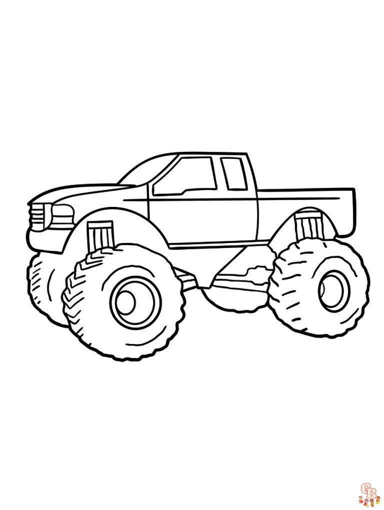 Monster Truck Coloring Pages Free Printable