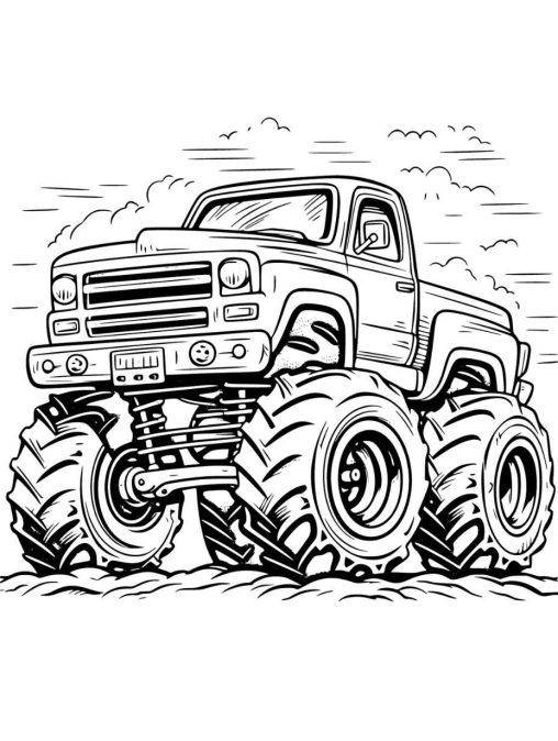 Monster Truck Coloring Pages Free Printable