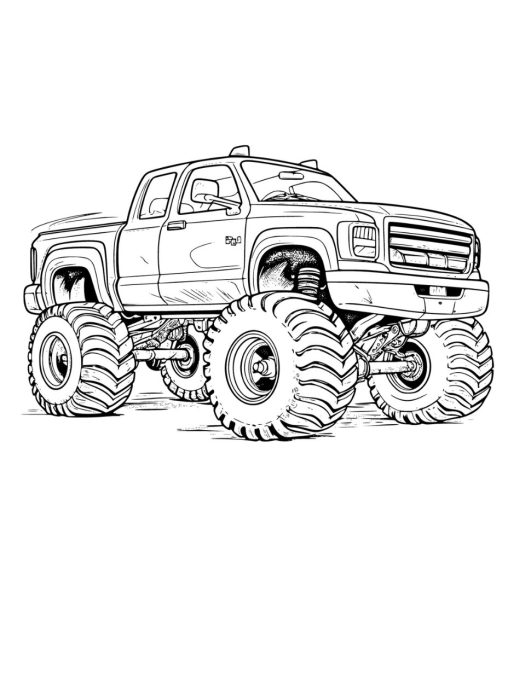 Monster Truck Coloring Pages Free Printable