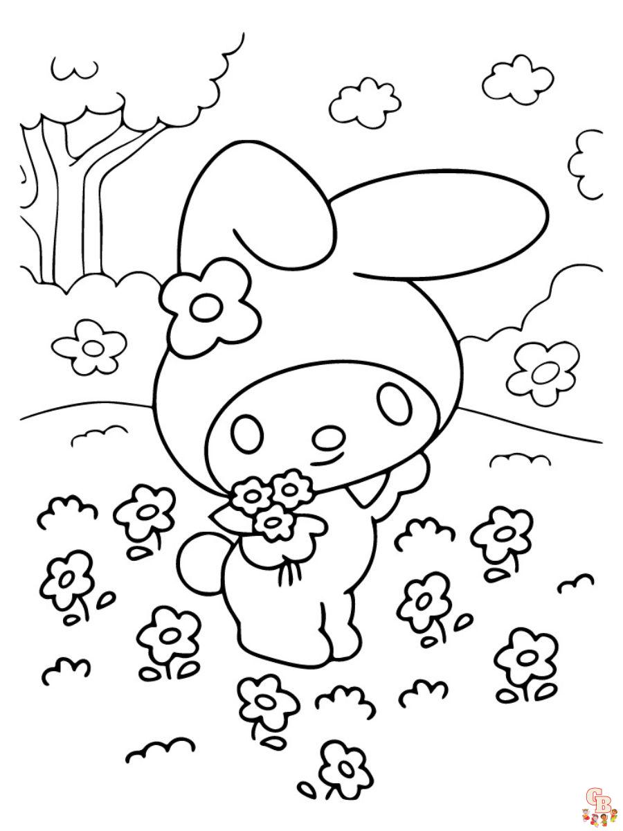 my melody coloring pages pdf