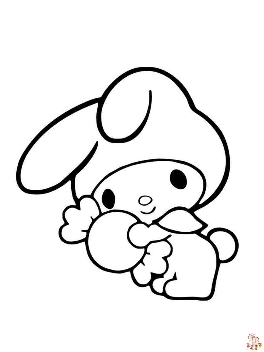 my melody printable coloring pages free