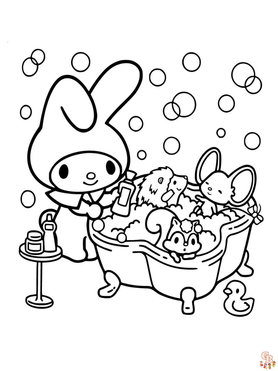 my melody printable coloring pages