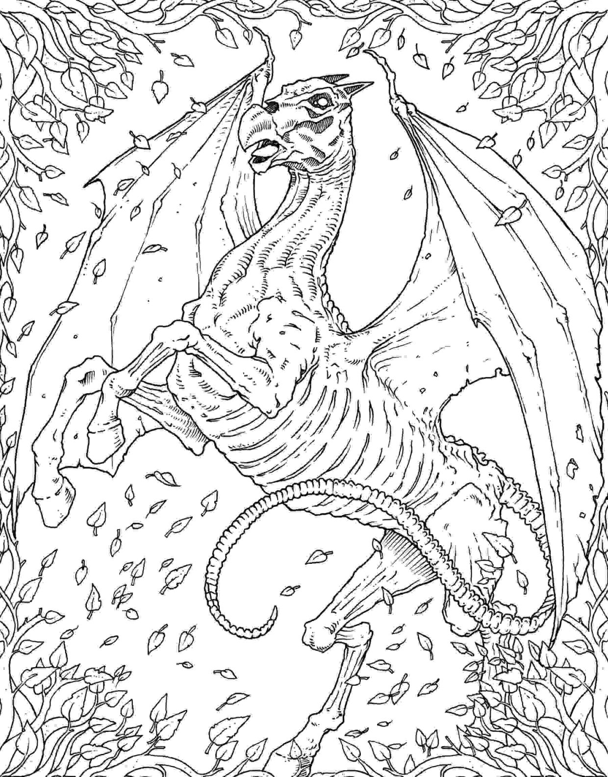 Printable Mythical Creatures Coloring Pages Free