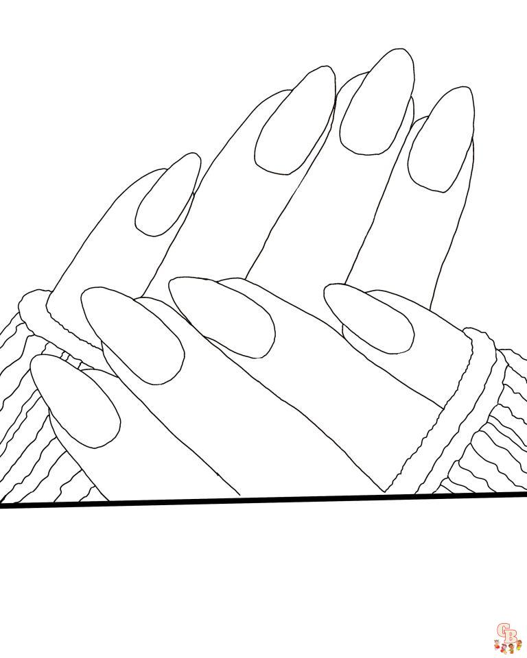 Printable Nail Coloring Pages Free For Kids And Adults