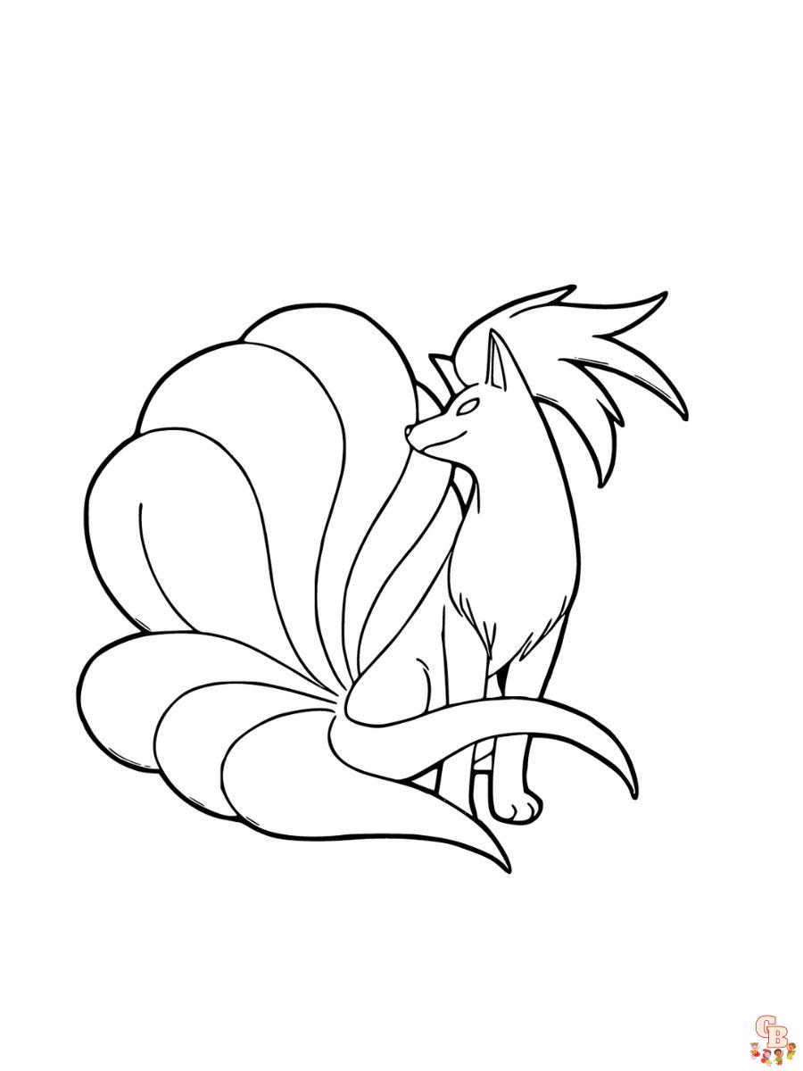 ninetales coloring pages