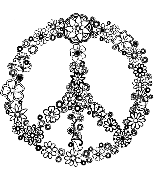 Printable Peace Sign Coloring Pages Free For Kids And Adults