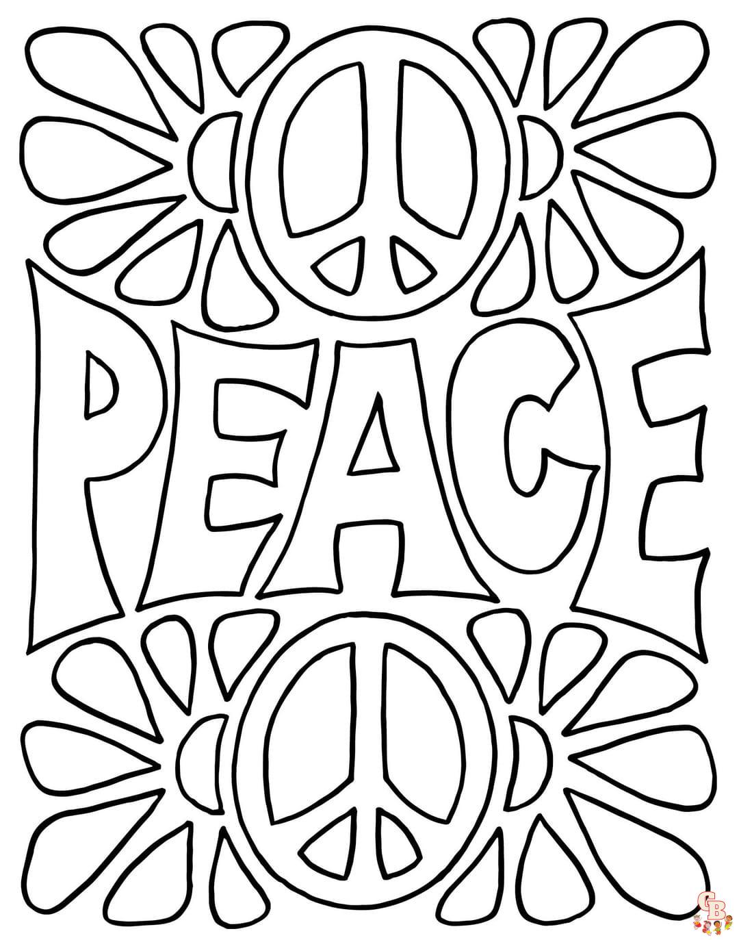 Peace Sign Coloring Pages