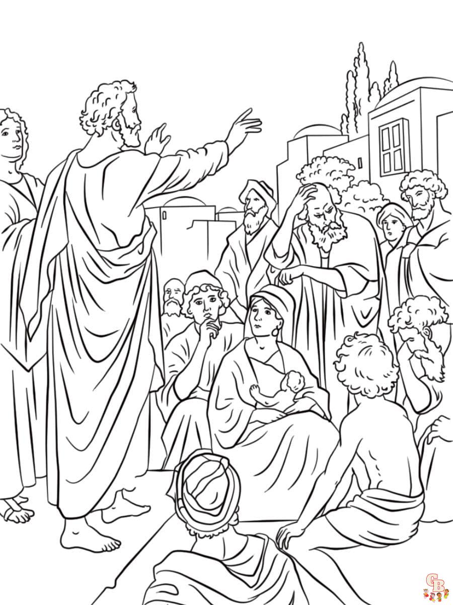 Peter Preached About Jesus Coloring Pages