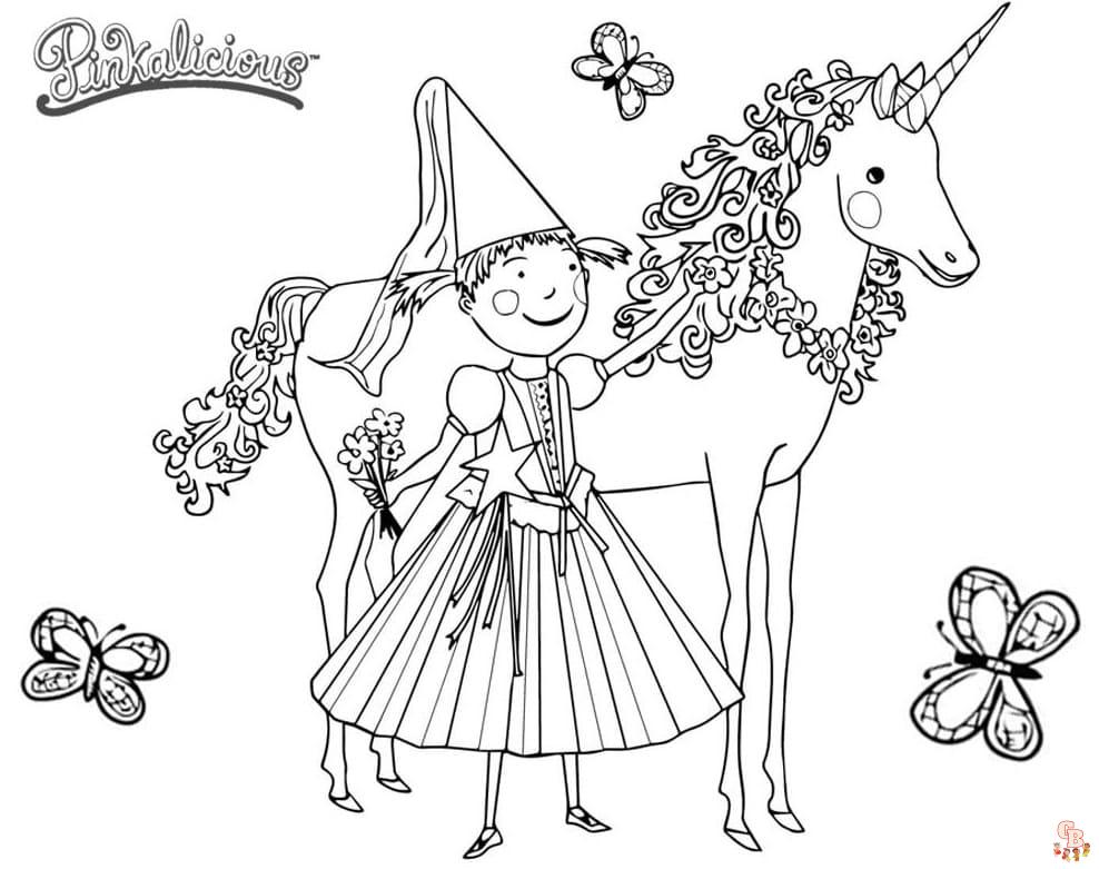 pinkalicious coloring pages printable free