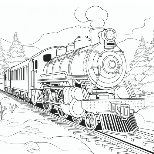 Printable Polar Express Coloring Pages Free