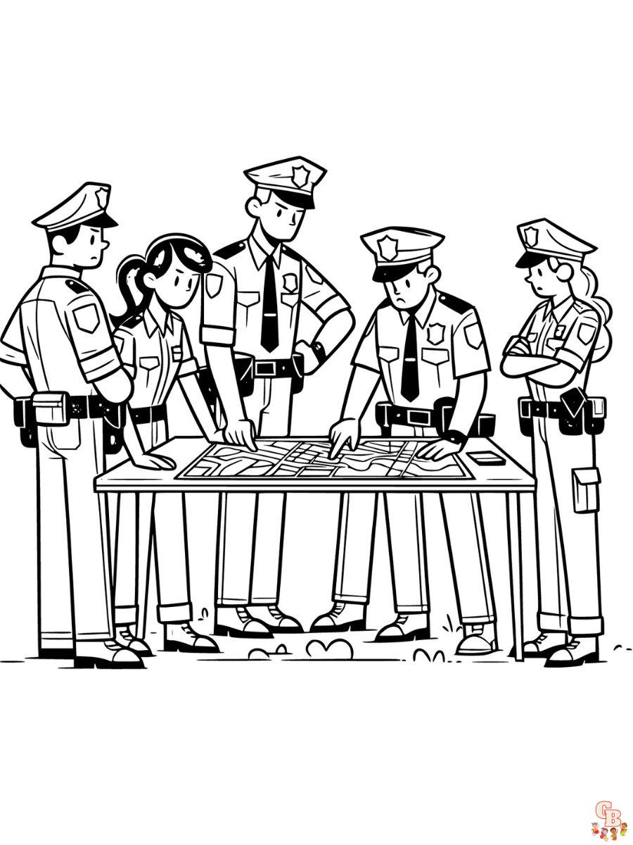 police coloring pages free