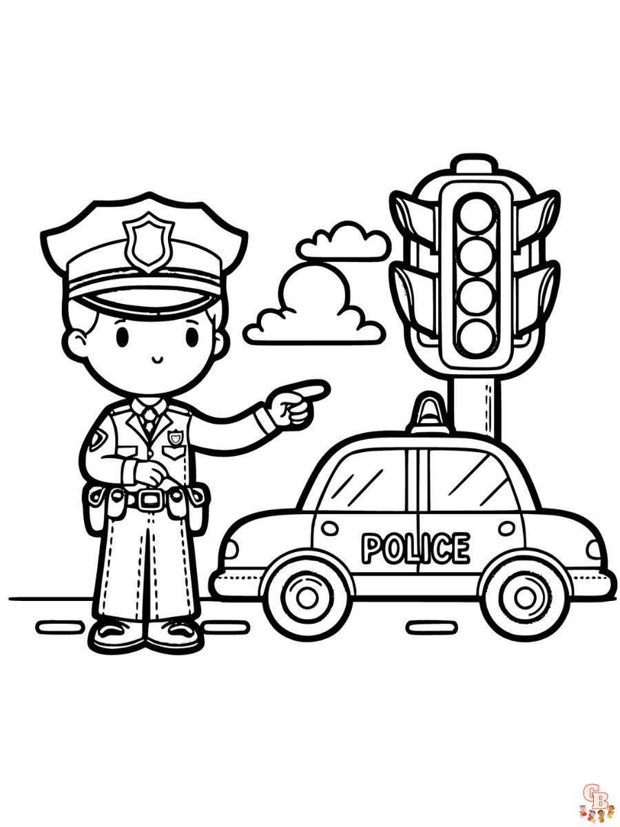 police coloring pages to print free