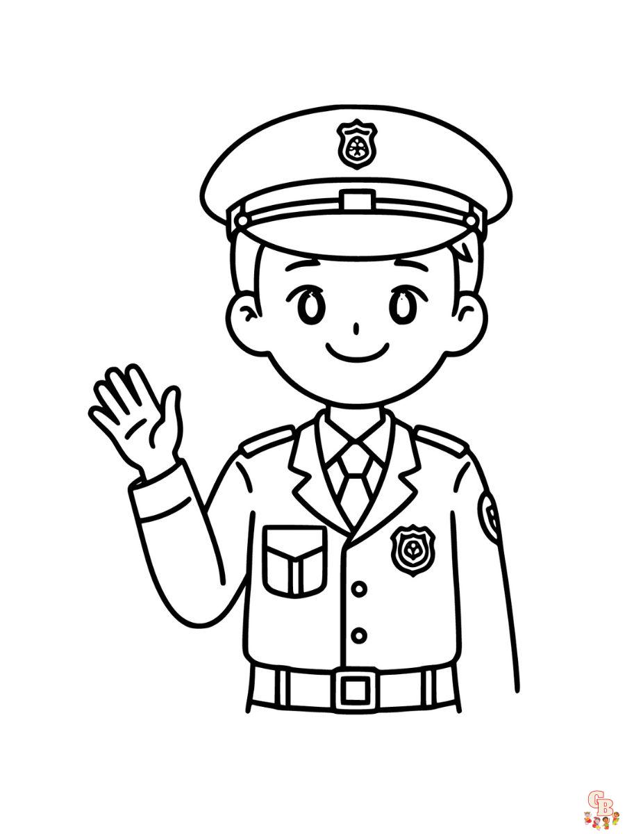 police coloring pages