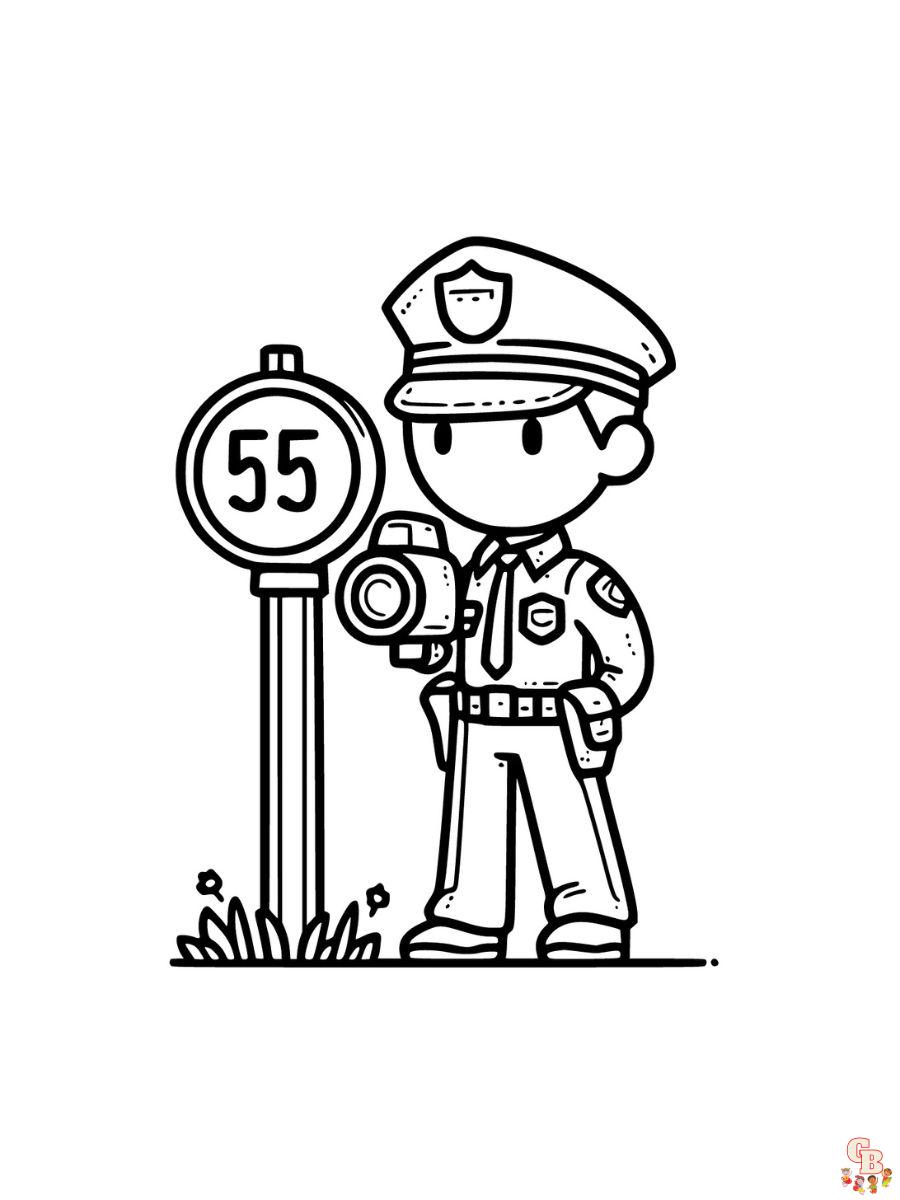 police officer coloring pages for preschoolers