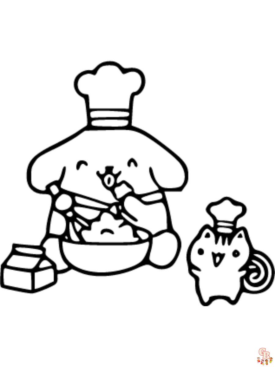pompompurin coloring page free