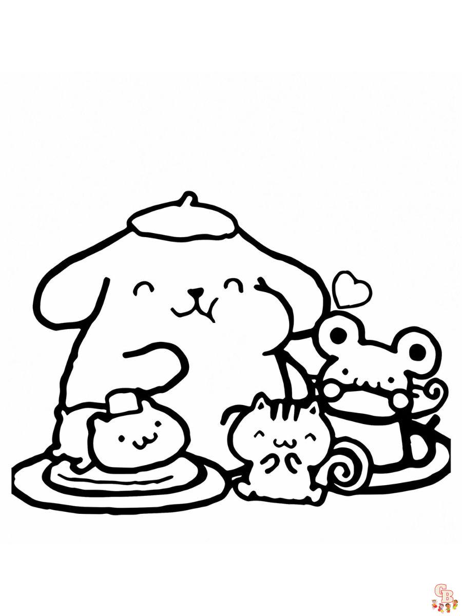 pompompurin coloring pages for kids free