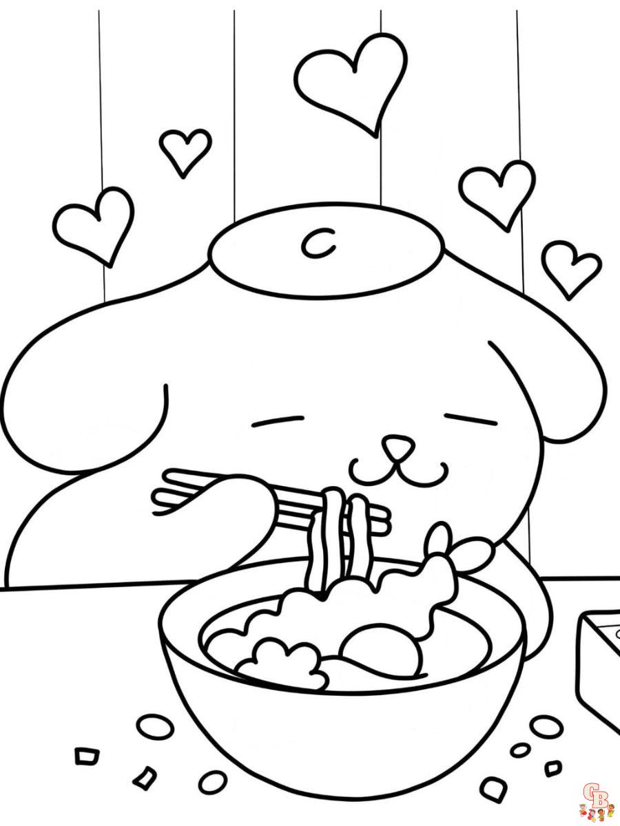 pompompurin coloring pages for kids