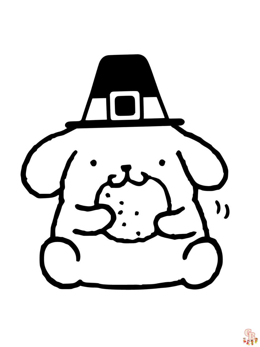 pompompurin coloring pages free printable