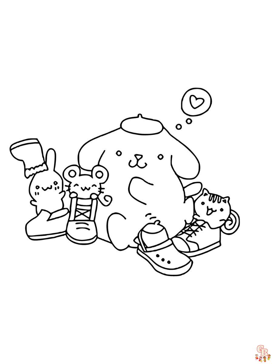 pompompurin coloring pages free