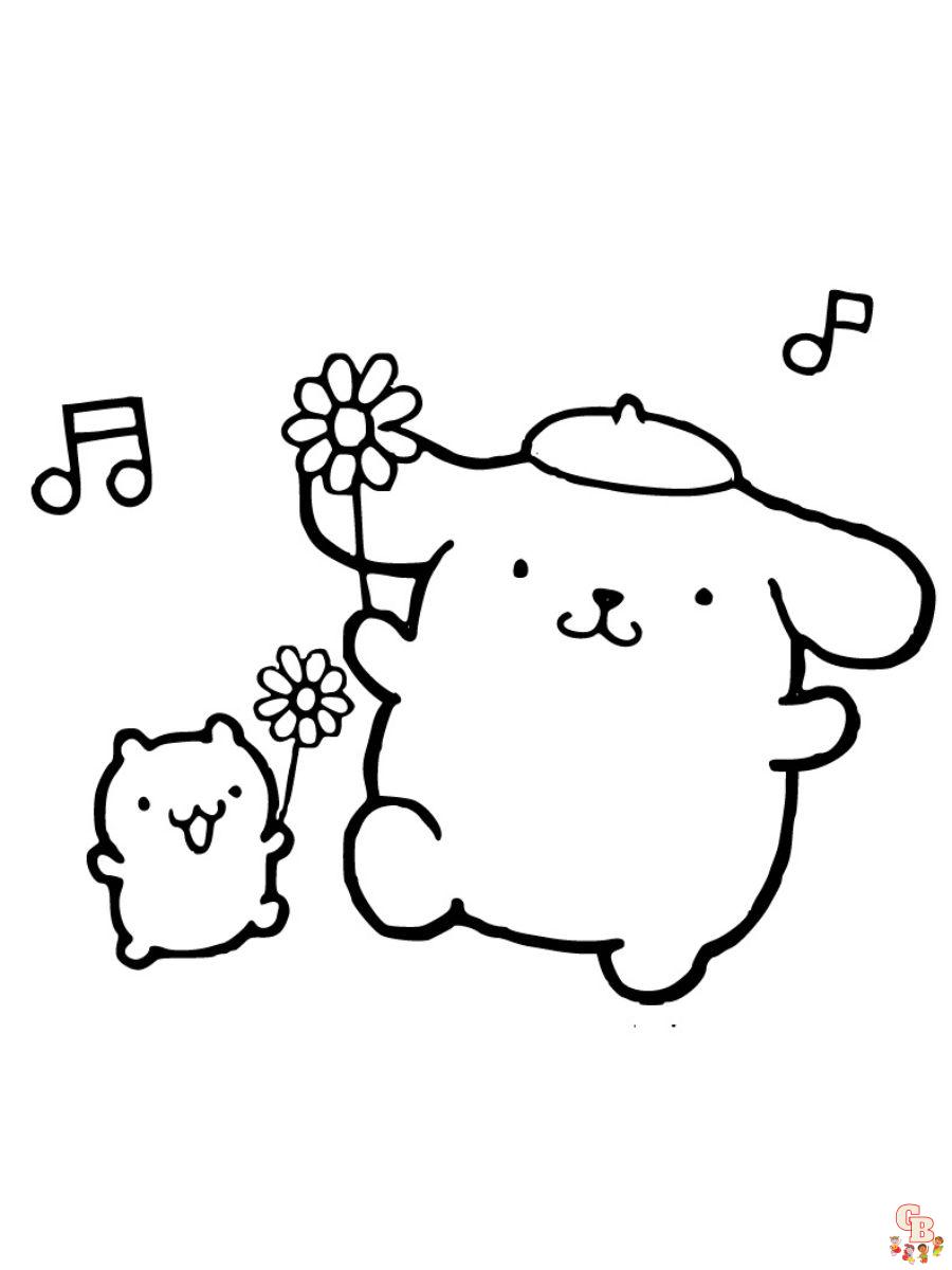 pompompurin coloring pages printable