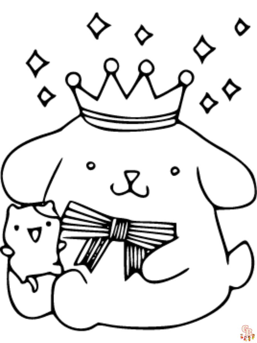 pompompurin coloring pages to print free