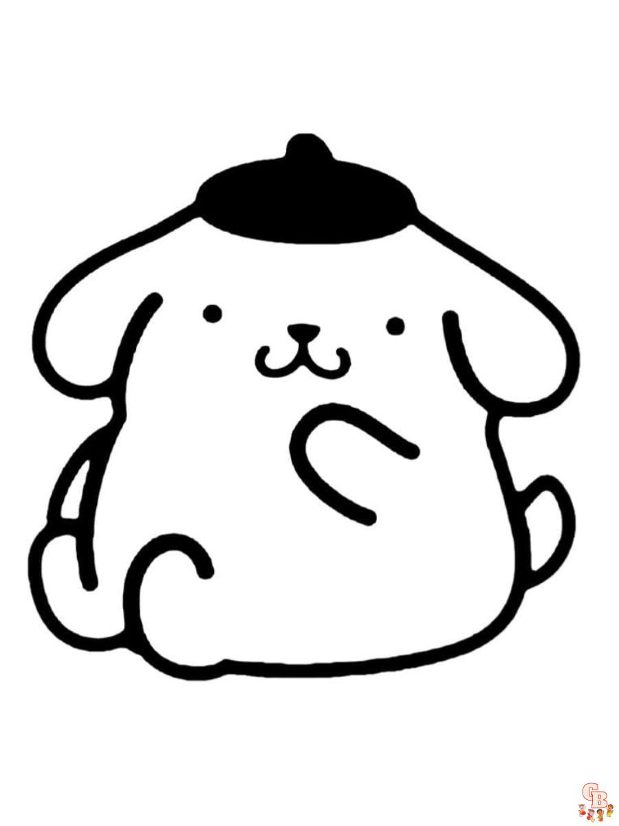 pompompurin coloring sheet