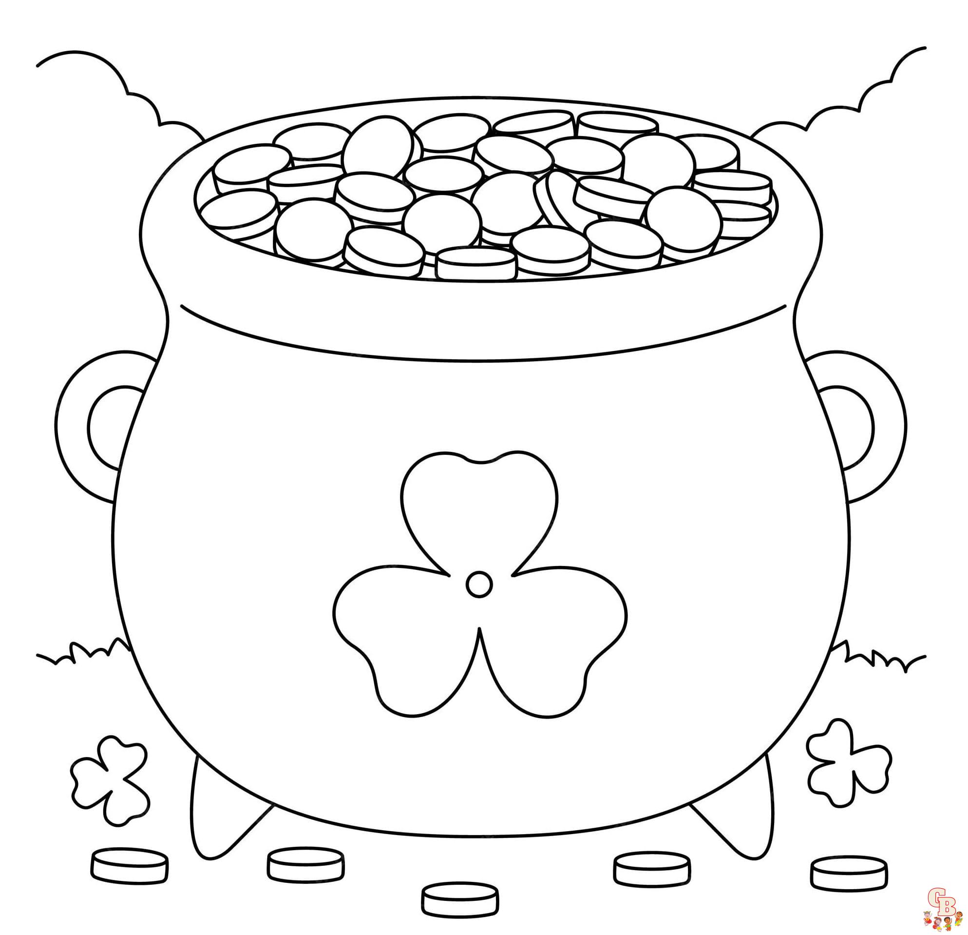 Pot of Gold Coloring Pages