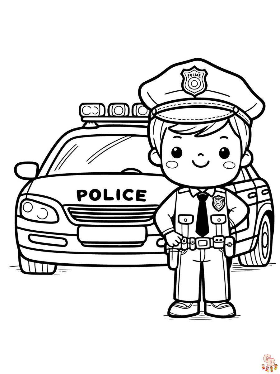 preschool police coloring pages to print