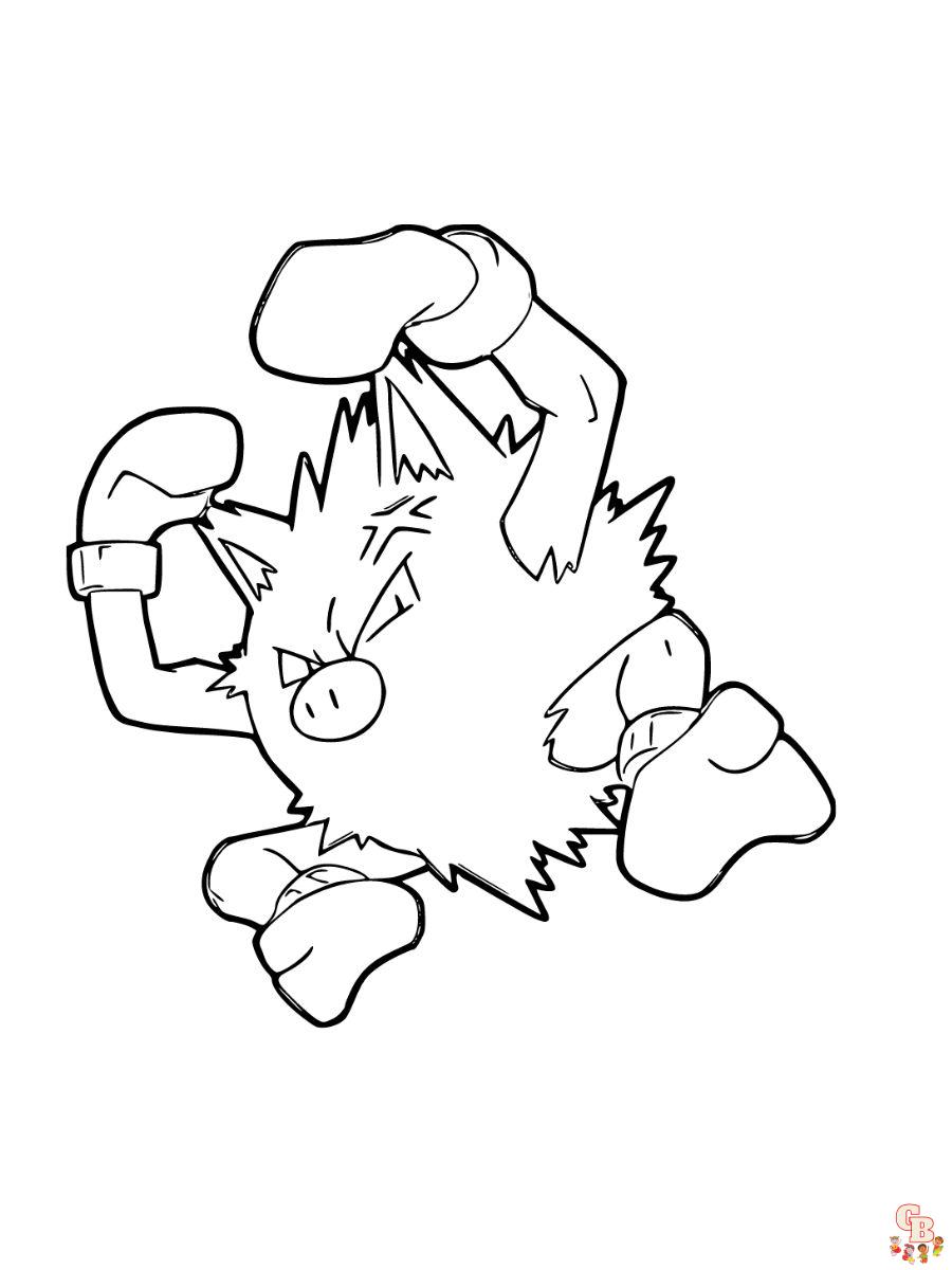 primeape coloring pages