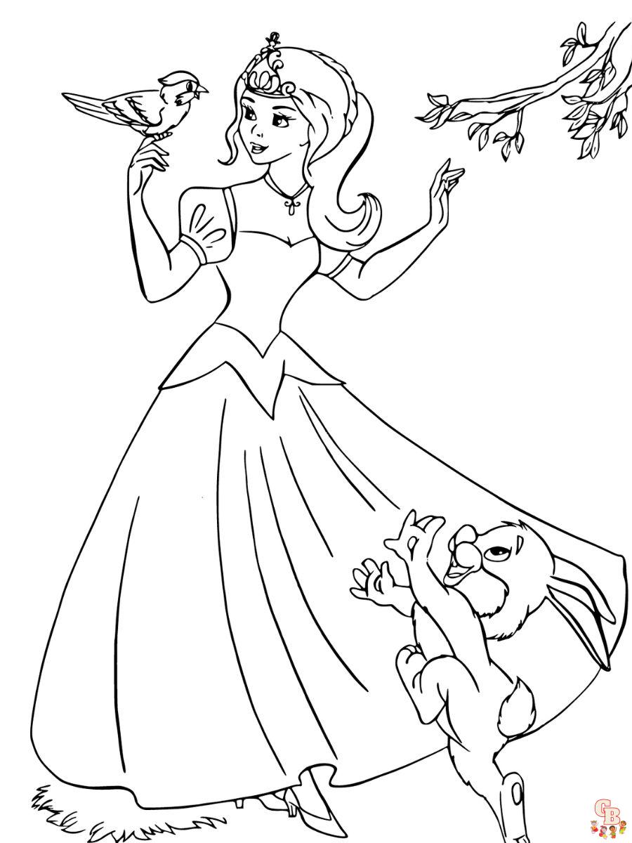 princess aurora coloring pages free
