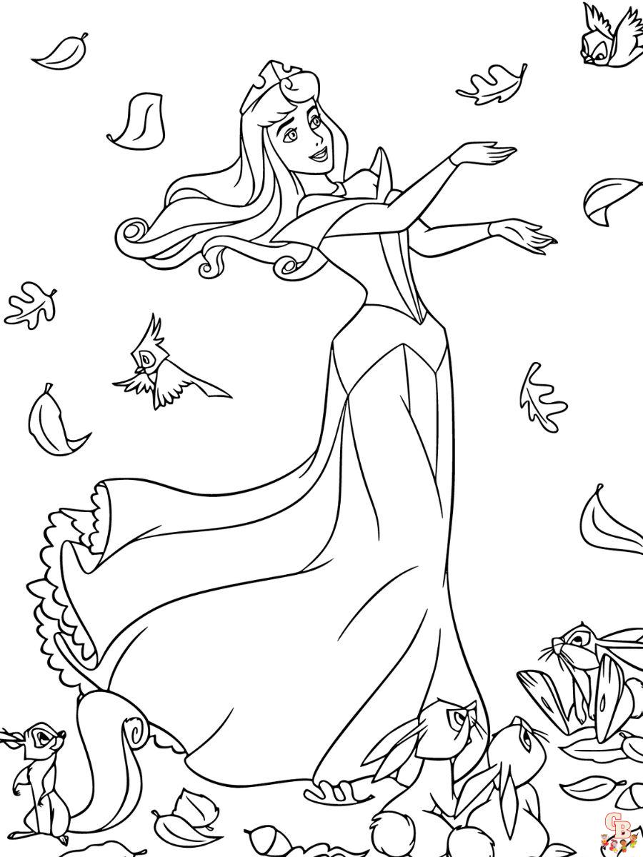 princess aurora desene de colorat print