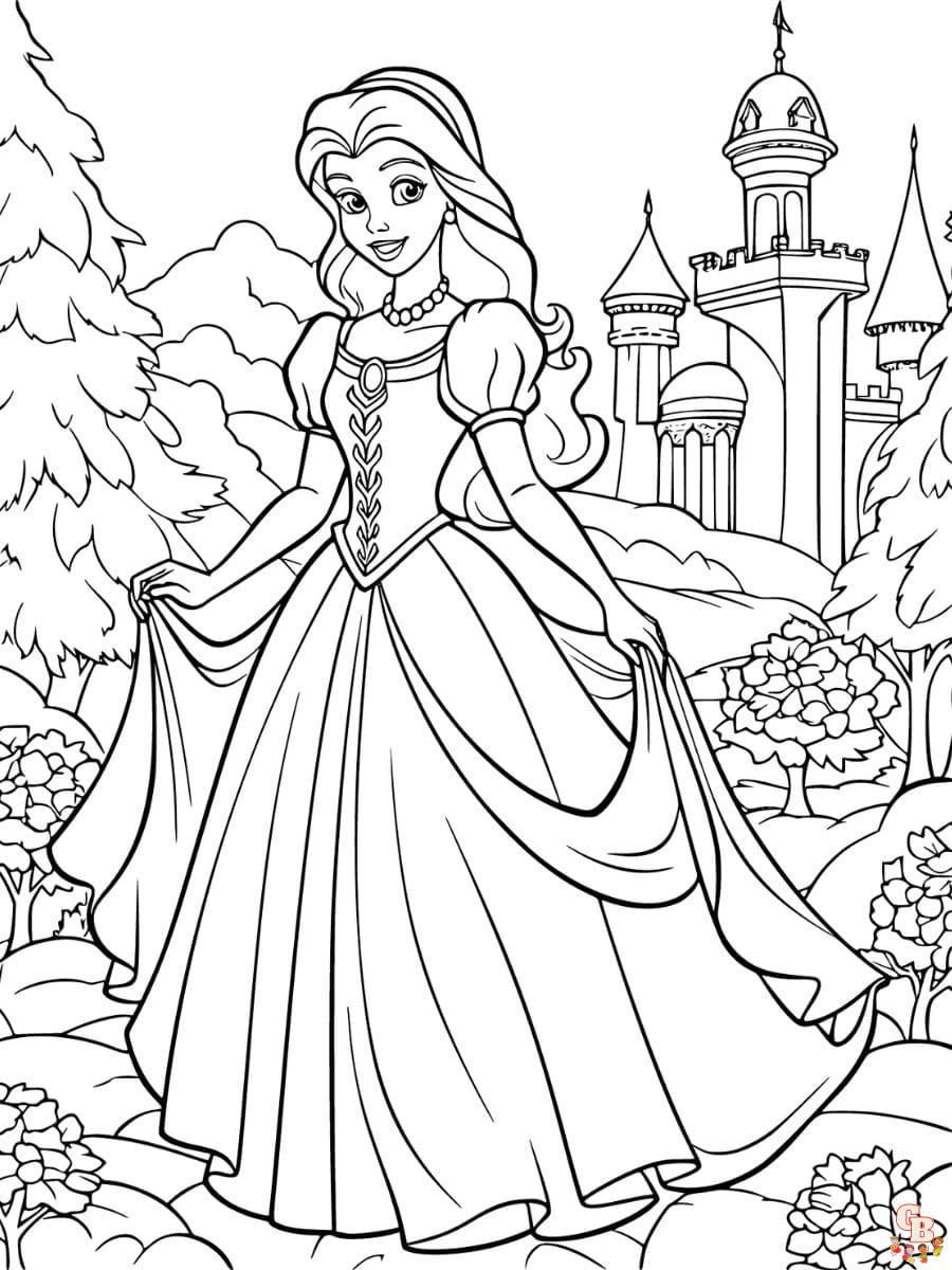 princesa aurora dibujos para colorear