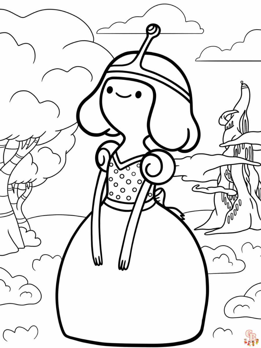 princess bubblegum coloring page
