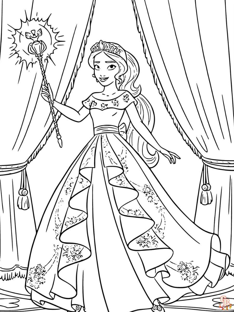 princesa elena desenhos para colorir